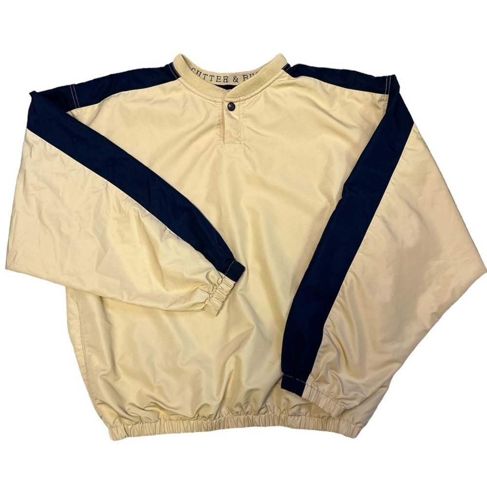 Cutter & Buck Golden Yellow/Navy Popover Windbreaker Clima Guard Polyester S XXL
